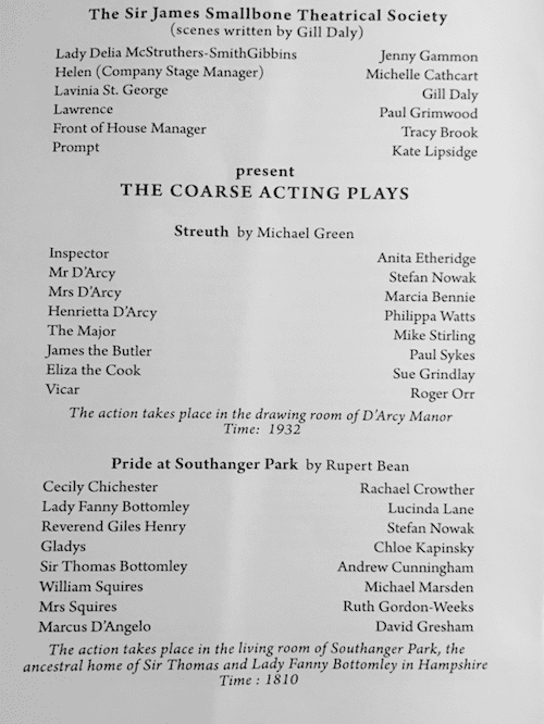 The Coarse Acting Plays